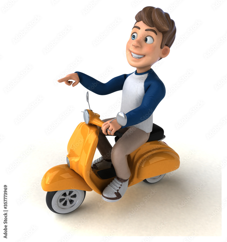 3D cartoon character fun teenager 3D cartoon character fun teenager