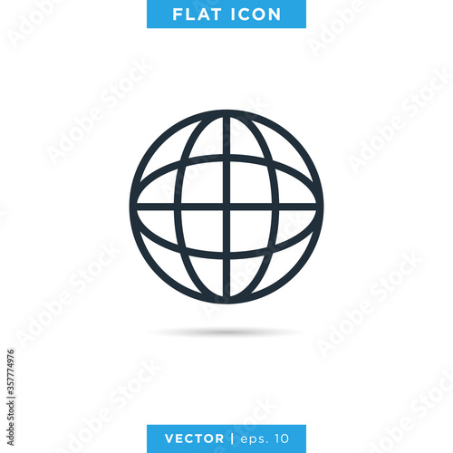 Globe  internet icon design template