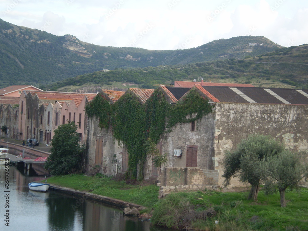 Bosa, Sardinia, romantic town, river Temo