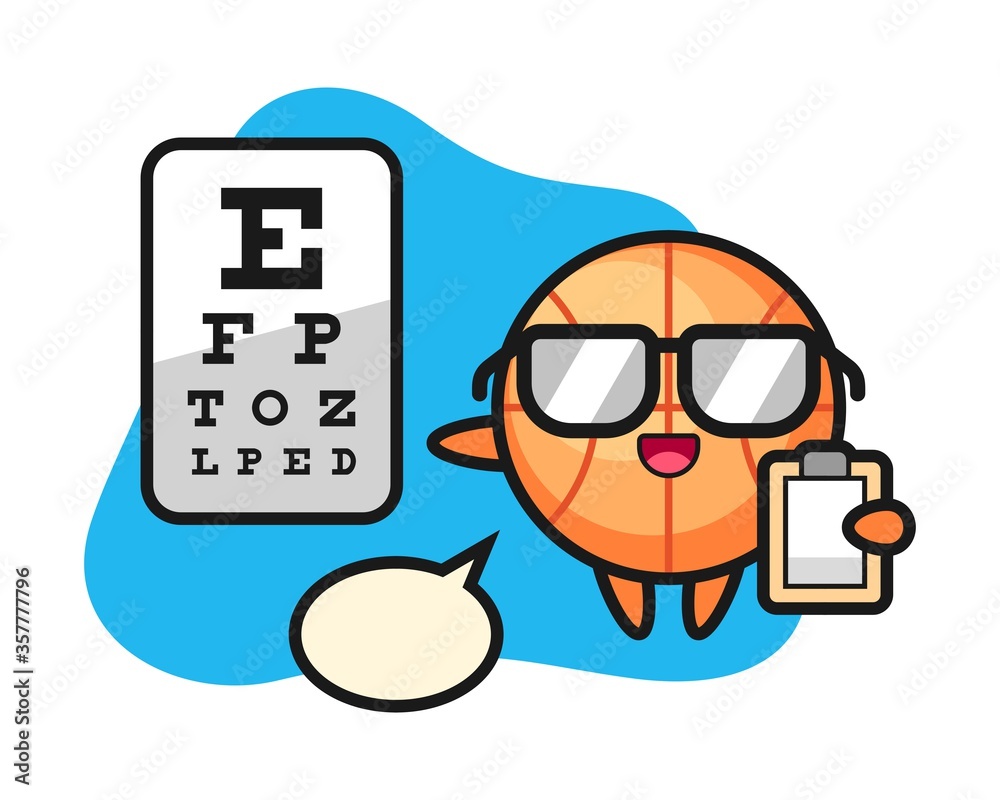 Basketball cartoon as a ophthalmology