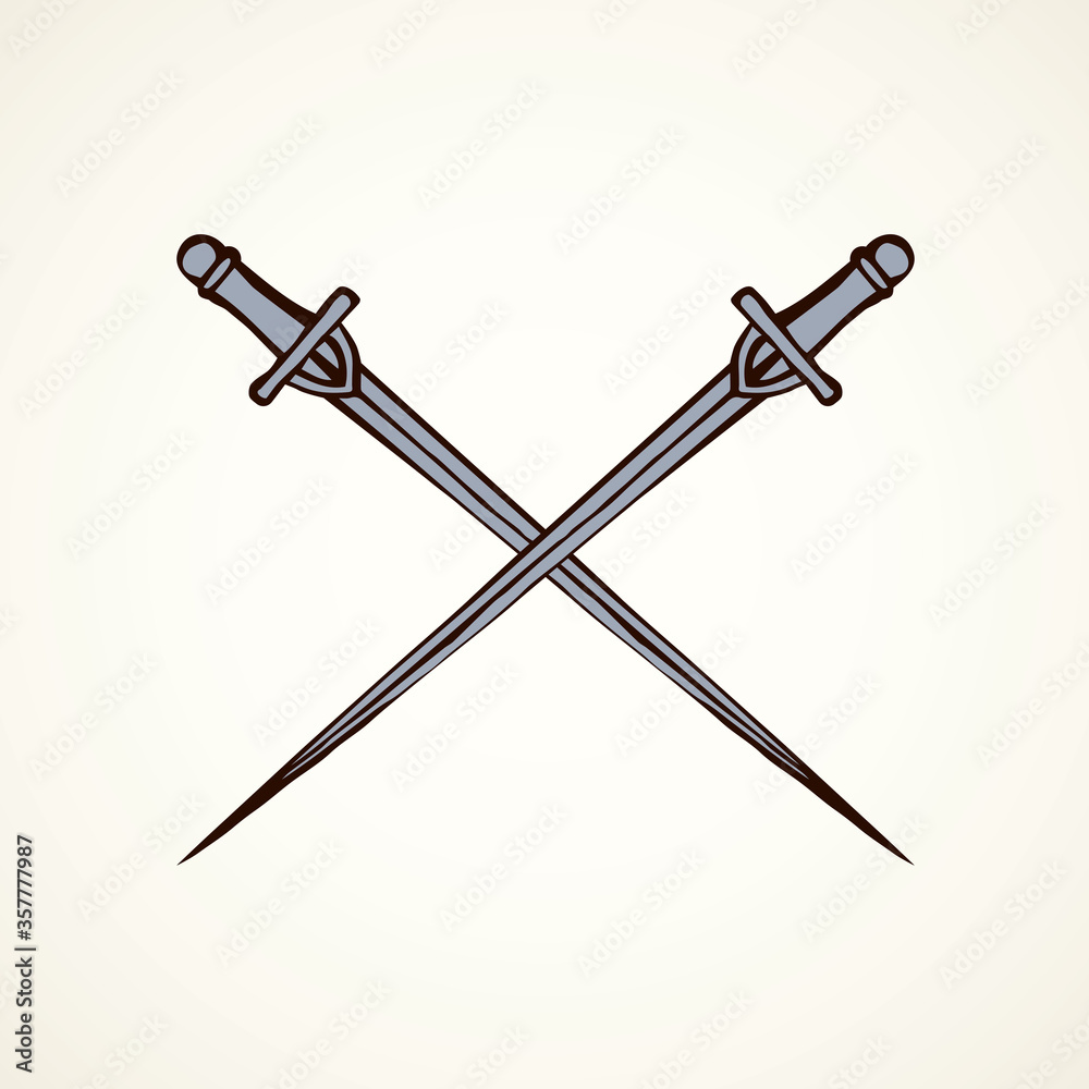 Old Epee. Vector drawing Old Epee. Vector drawing