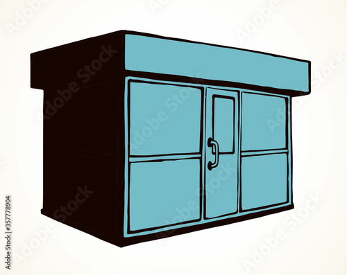 Shop stall. Vector drawing