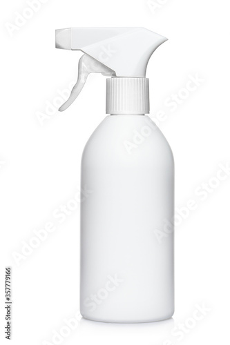 Plastic spray bottle, isolated on white background