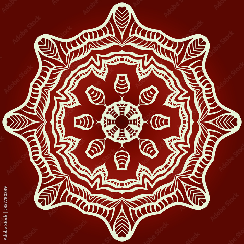 Decorative mandala flower ornament. pattern. vector. Tribal Ethnic Arabic, Indian, motif. for fashion design, wallpaper, invitation