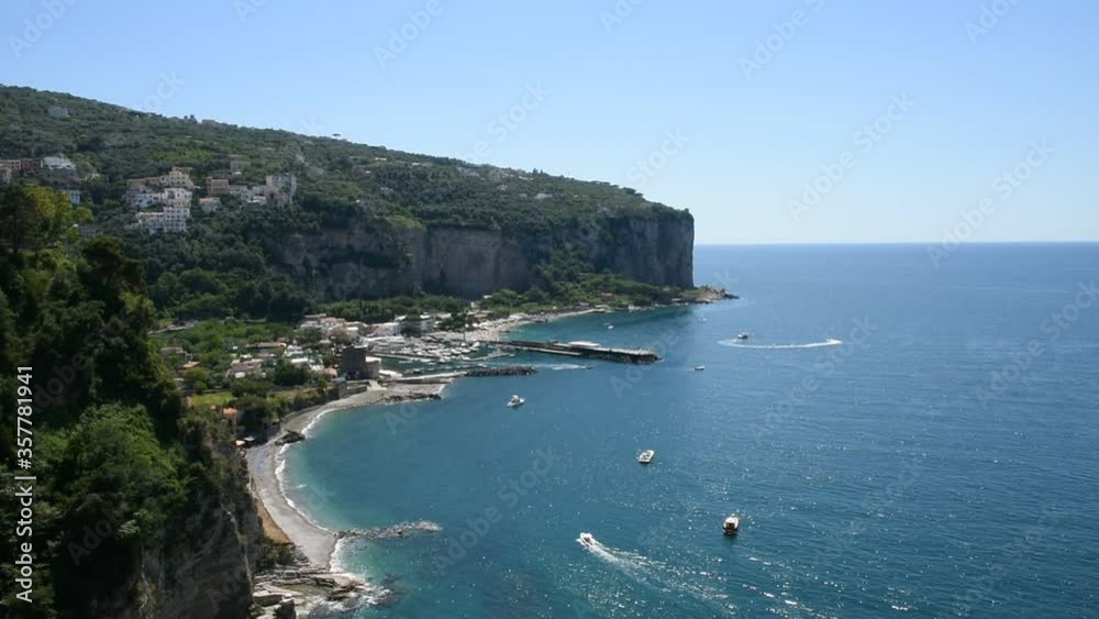 Panoramic view of the coast of Vico Equense in the province of Naples. Panoramic view of the coast of Vico Equense in the province of Naples.