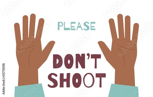 Black Lives Matter Typography banner. Do not shoot blm calligraphic text vector illustration.