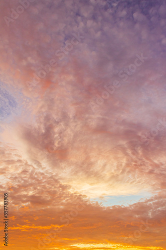 sunset sky and clouds vertical
