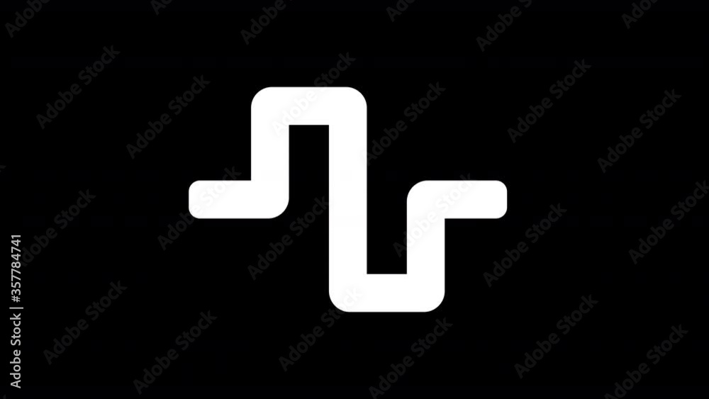 From the Glitch effect arises wave square symbol. Then the TV turns off. Alpha channel Premultiplied - Matted with color black From the Glitch effect arises wave square symbol. Then the TV turns off. Alpha channel Premultiplied - Matted with color black