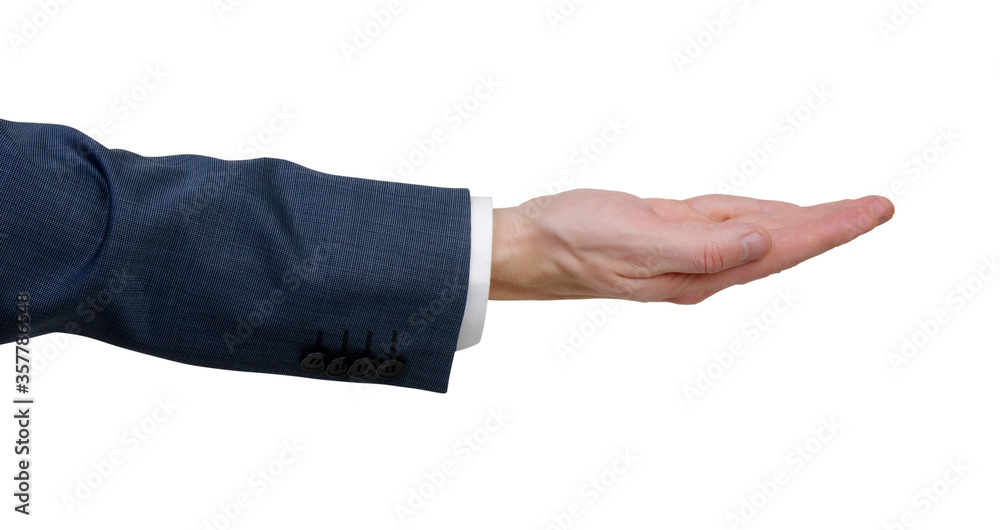 Dressed in a business suit man hand gesture of asking for the help Dressed in a business suit man hand gesture of asking for the help