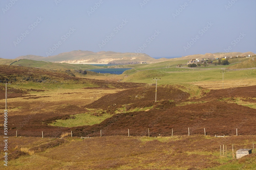 A view towards Durness, a remote and isolated village on the northern coastline of Scotland, UK.  
