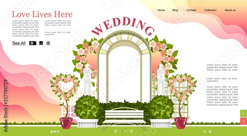 wedding arch for wedding ceremony template banner