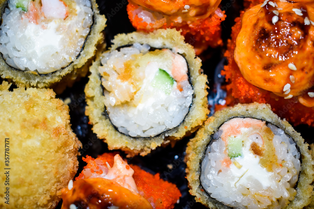 sushi rolls on a plate sushi rolls on a plate