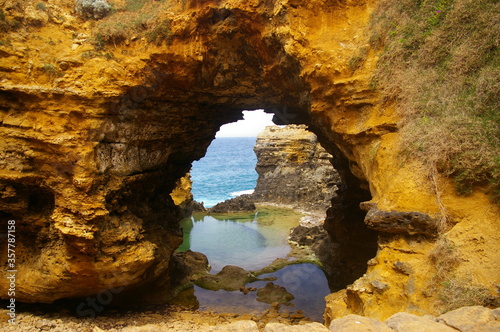 The Grotto geological formation in Port Campbell National Park on the south coast of Victoria, Australia.