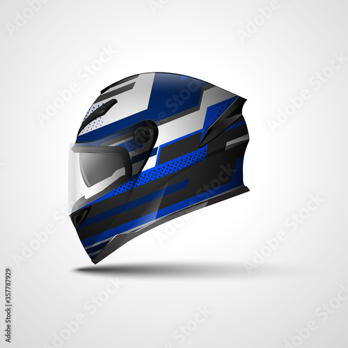 Racing Sport helmet wrap decal and vinyl sticker design