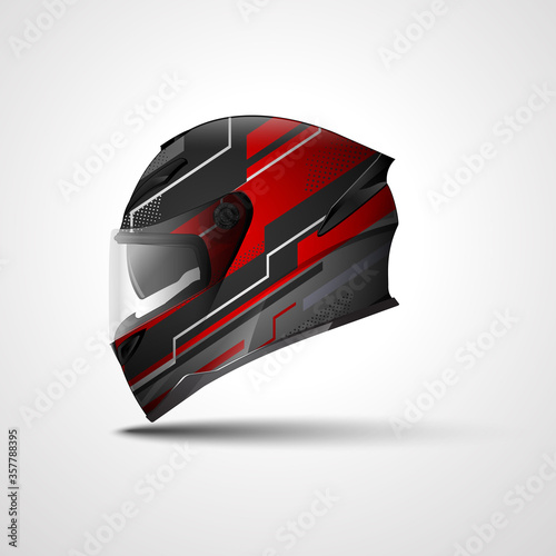 Racing Sport helmet wrap decal and vinyl sticker design