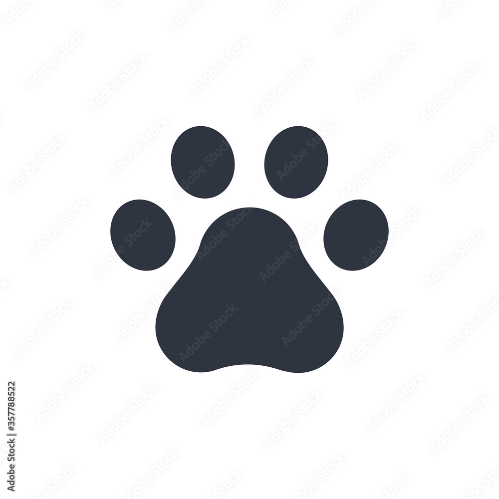dog paw footprints. vector symbol on white background dog paw footprints. vector symbol on white background