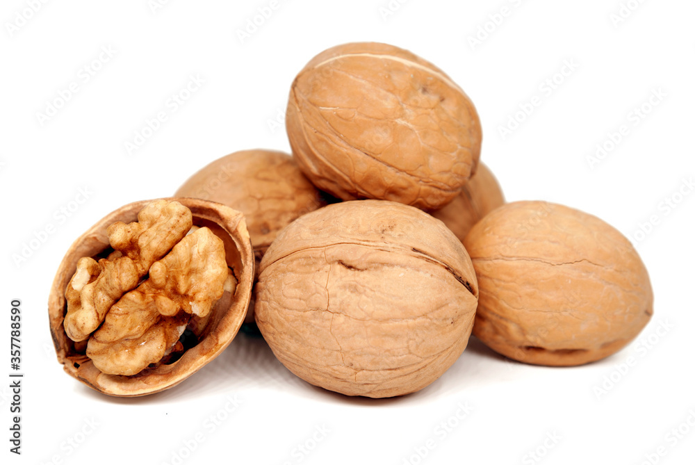 walnuts isolated on white background walnuts isolated on white background