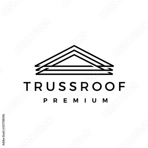 truss roof logo vector icon illustration