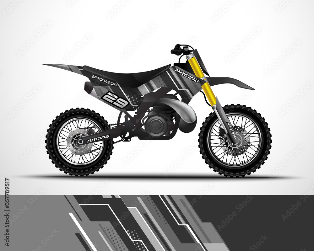 Motocross wrap decal and vinyl sticker design. Motocross wrap decal and vinyl sticker design.
