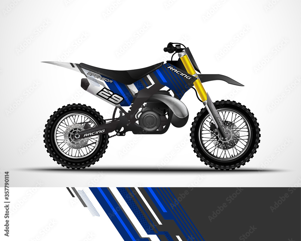 Motocross wrap decal and vinyl sticker design. Motocross wrap decal and vinyl sticker design.