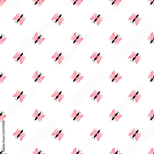 Butterflies seamless vector pattern