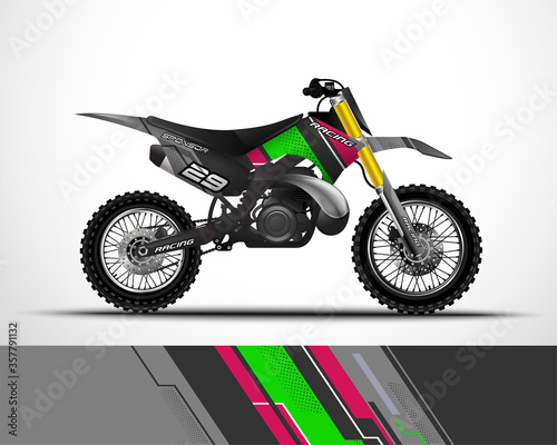 Motocross wrap decal and vinyl sticker design.