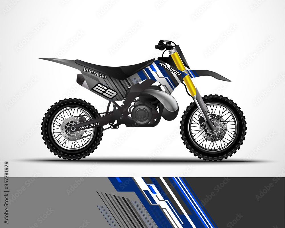Motocross wrap decal and vinyl sticker design. Motocross wrap decal and vinyl sticker design.