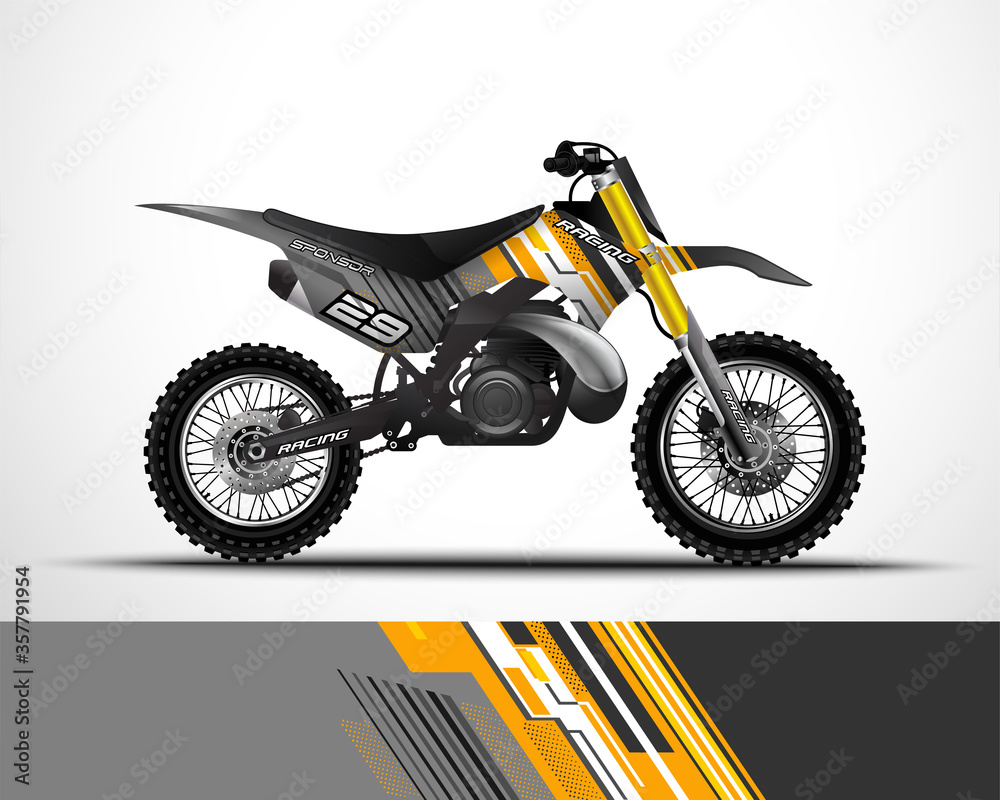 Motocross wrap decal and vinyl sticker design. Motocross wrap decal and vinyl sticker design.