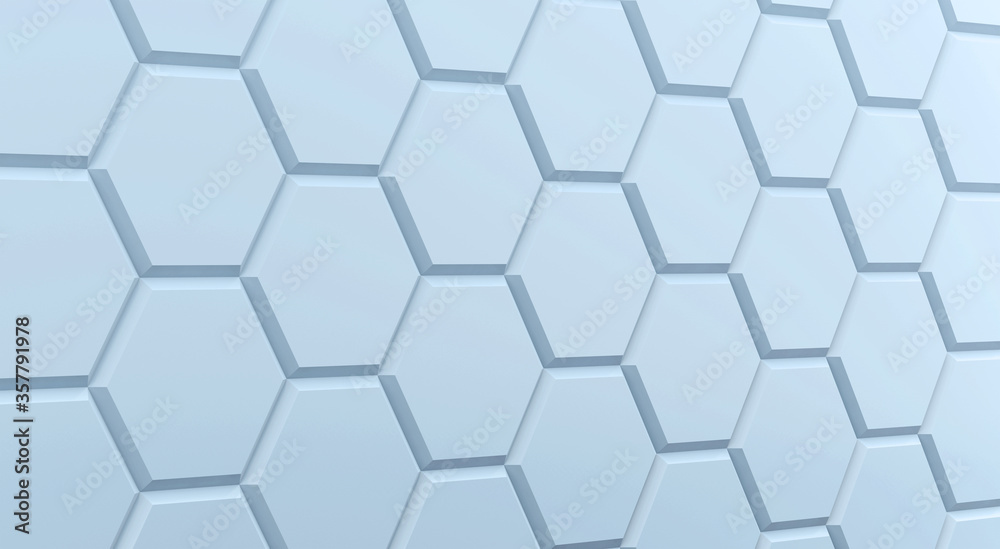background blue polygon hexagon abstract template empty design graphic 3D