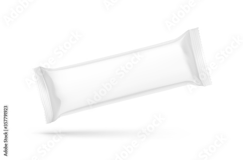 Hight realistic flow packaging mockup. Vector illustration isolated on white background. Can be use for your design, promo, adv and etc. Possibility for food, pharmaceutical, cosmetic. EPS10.	
