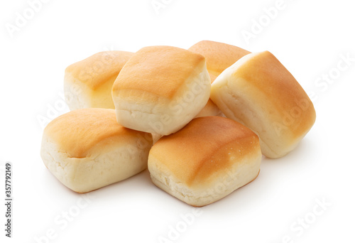 Photos Dinner rolls on a white background.