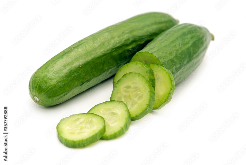cucumber on a white background cucumber on a white background
