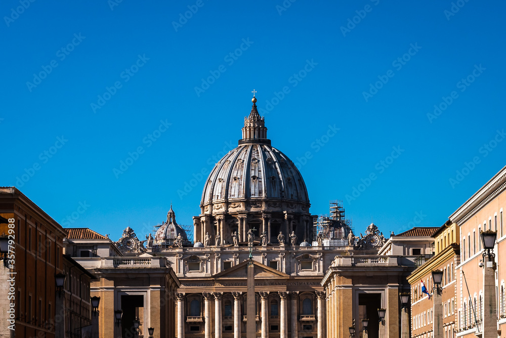 Vatican facade on St. Peter's Square in Rome