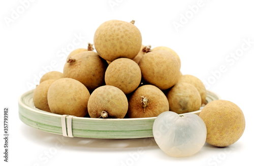 longan on a white background