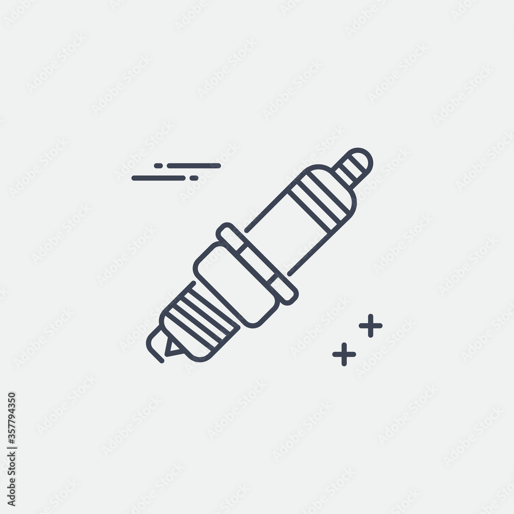 Spark Plug Icon. Vector Illustration Spark Plug Icon. Vector Illustration
