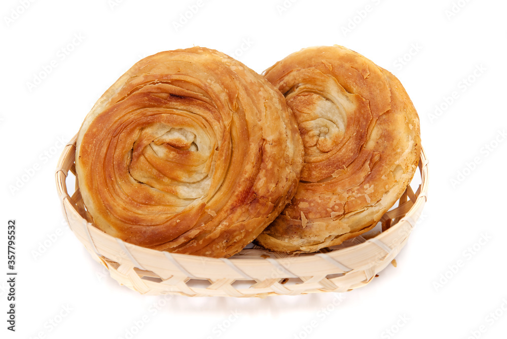 Fototapeta premium sweet bun isolated on white