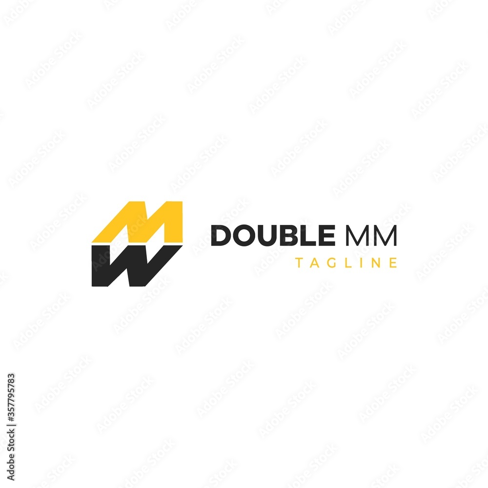 Cool and modern logo initials MW letters Cool and modern logo initials MW letters