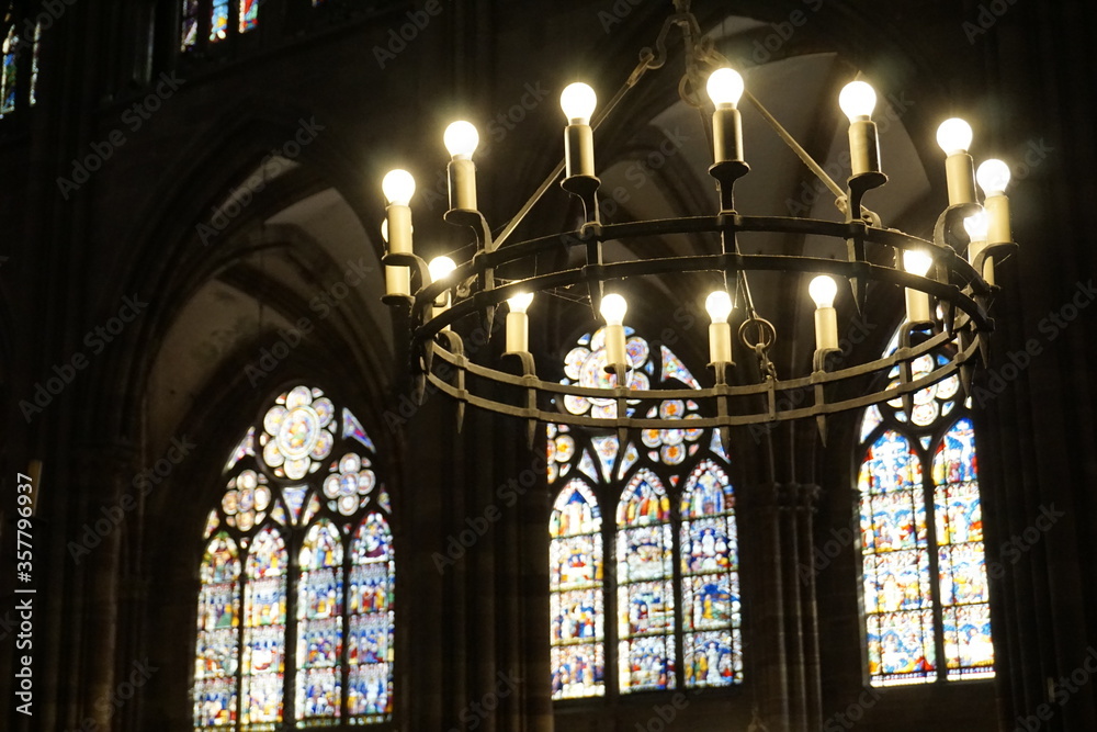 stained glass window in church