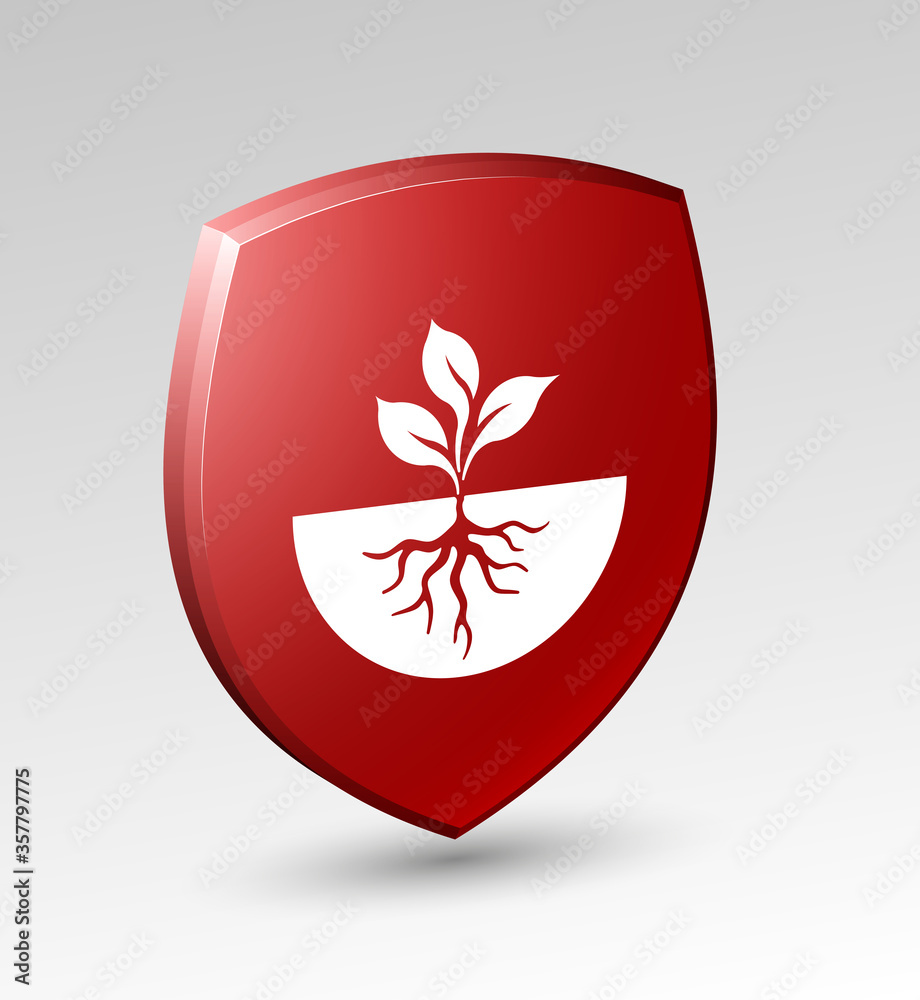 Naklejka premium Design shield with eco icon. banner