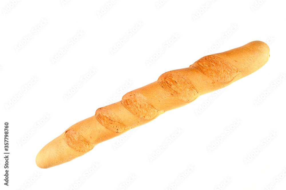Long baguette on an isolated background Long baguette on an isolated background