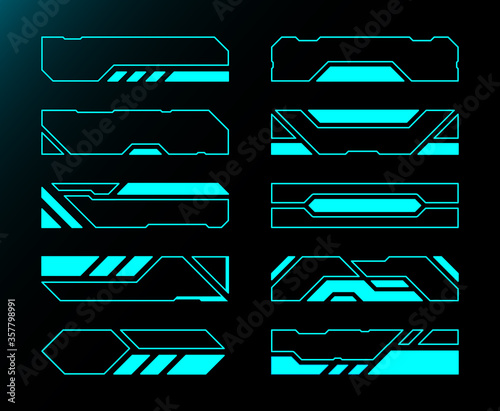 Frameset technology future interface hud control panel technology vector design.