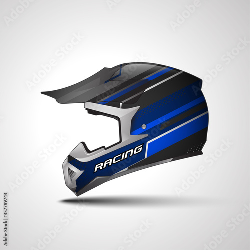 Racing Sport helmet wrap decal and vinyl sticker design.