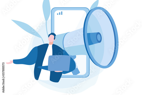 Referral marketing, referral program, recommendation, Vector illustration for web banner, infographics, mobile. 