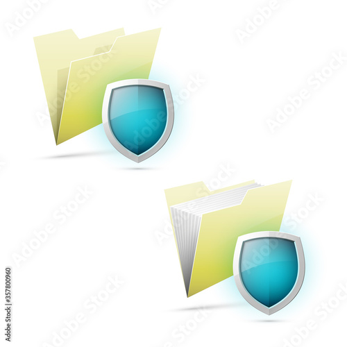 Data Folder protected. Information shield. Web directory safe. Web Folder icon. Package icon. File Paper icon. Documents Computer badge, web icon