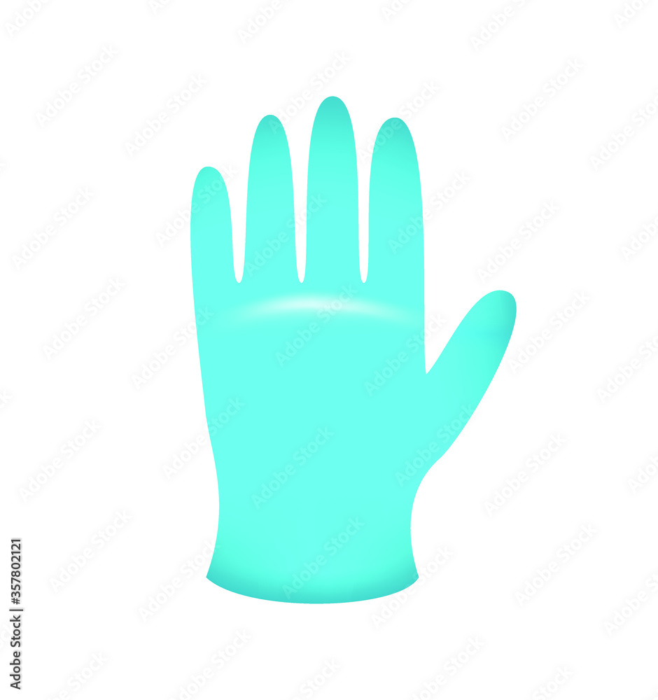 Realistic Blue Medical Gloves for Covid Prevention on White Background . Isolated Vector Elements Realistic Blue Medical Gloves for Covid Prevention on White Background . Isolated Vector Elements