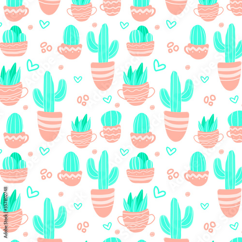 pattern with cactus © Алена Доник