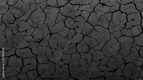 Texture of a crack on a stone wall or soil