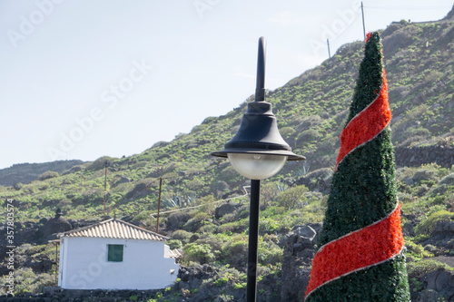 The Christmas tree in Tamaduste village Valverde El Hierro Canary islands Spain photo
