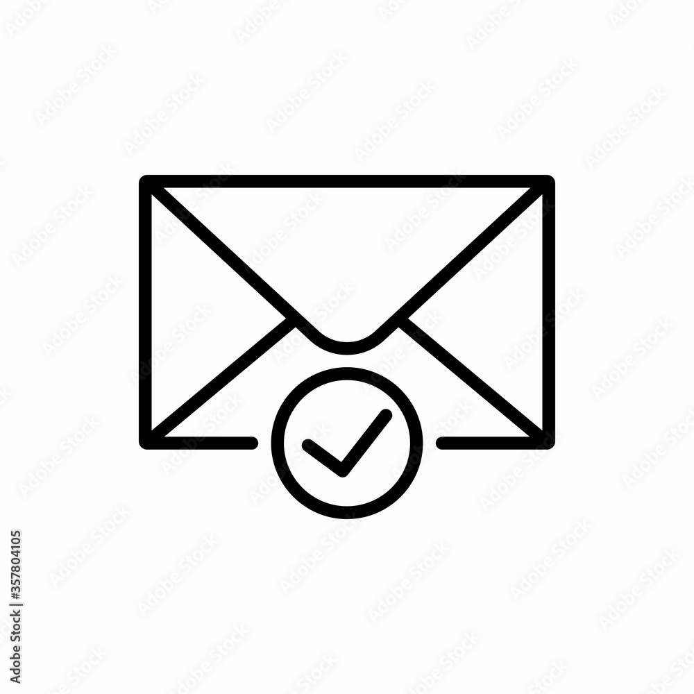 Outline check message icon.Check message vector illustration. Symbol for web and mobile Outline check message icon.Check message vector illustration. Symbol for web and mobile
