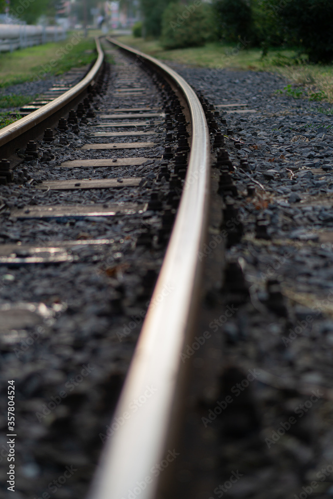 railroad tracks in the morning railroad tracks in the morning